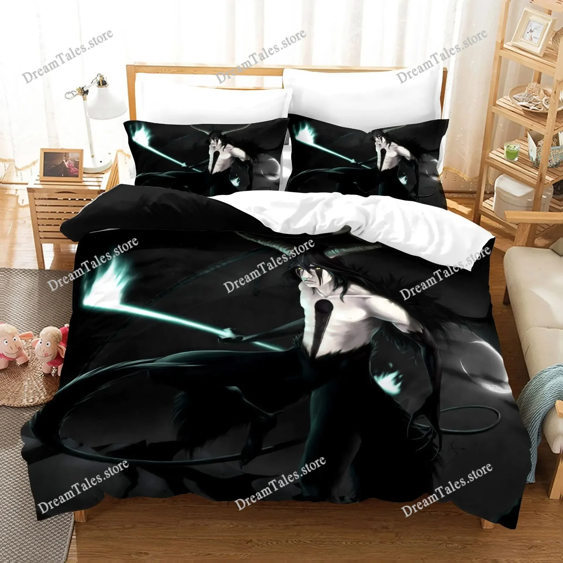 

Fashion 3D Print Anime Bed Sheet Shinigam Bedding Set Single Twin Full Queen King Size Bed Set Adult Kid Bedroom Duvetcover Sets