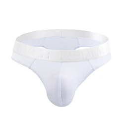 CLEVER-MENMODE uomini G String perizoma intimo seta ghiaccio mutandine Sexy Ultra sottile tanga Bikini pene Pouch mutande T-back