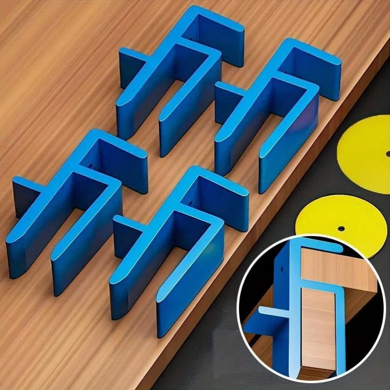 6pcs ABS Plastic Horizontal Grip Cabinet Sealing Drawing Tool, Woodworking Scribing Clamp for Wardrobe and Kitchen Cabinetry