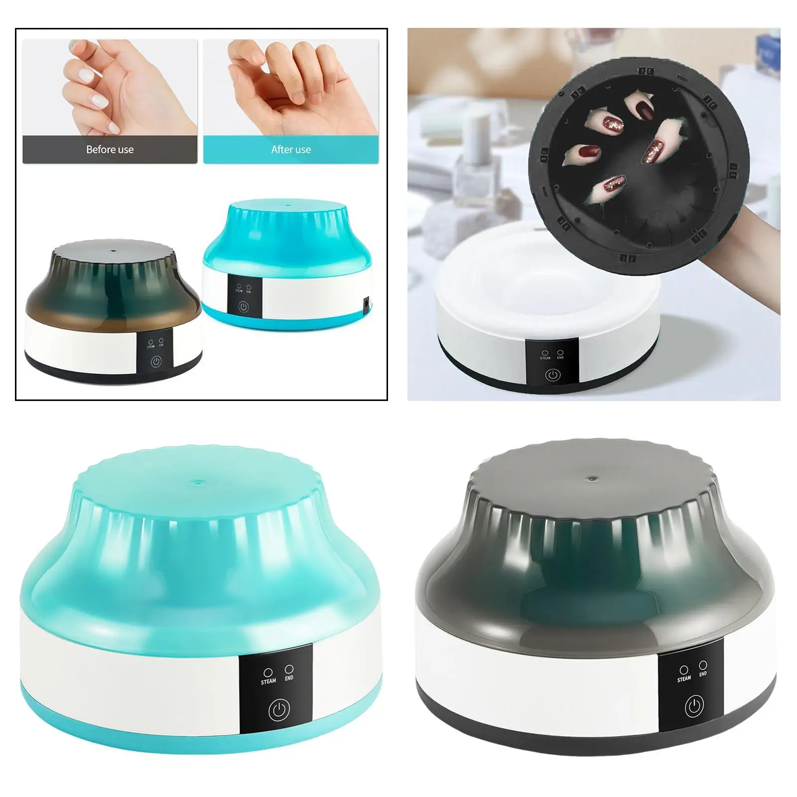 Nail Polish Remover Machine for Use Removal Nail Bulid Gel 24W Professional Portable Electric Nail Steamer Tools US Plug