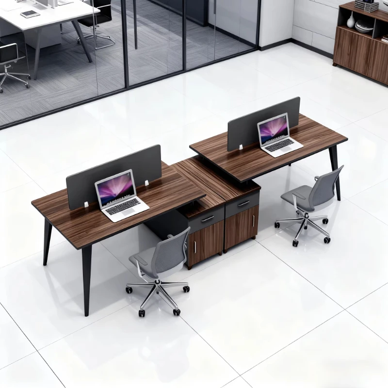 

High-quality durable wooden office desk partition drawer floor-to-ceiling - modern luxury business desk