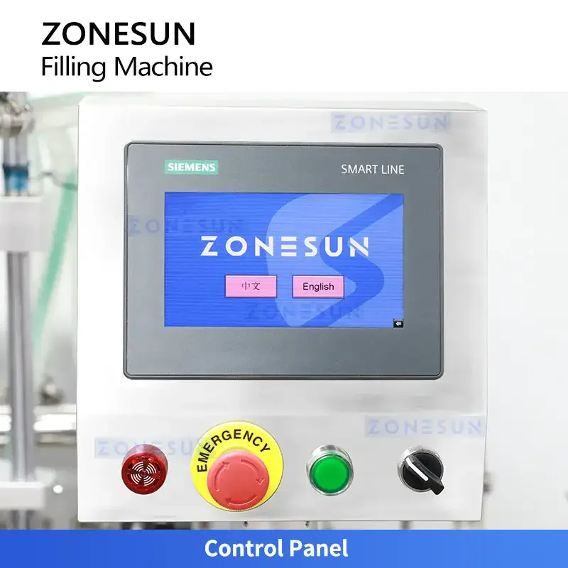 ZONESUN ZS-VTZL100 自動 6 ノズル遠心ポンプ液体充填機