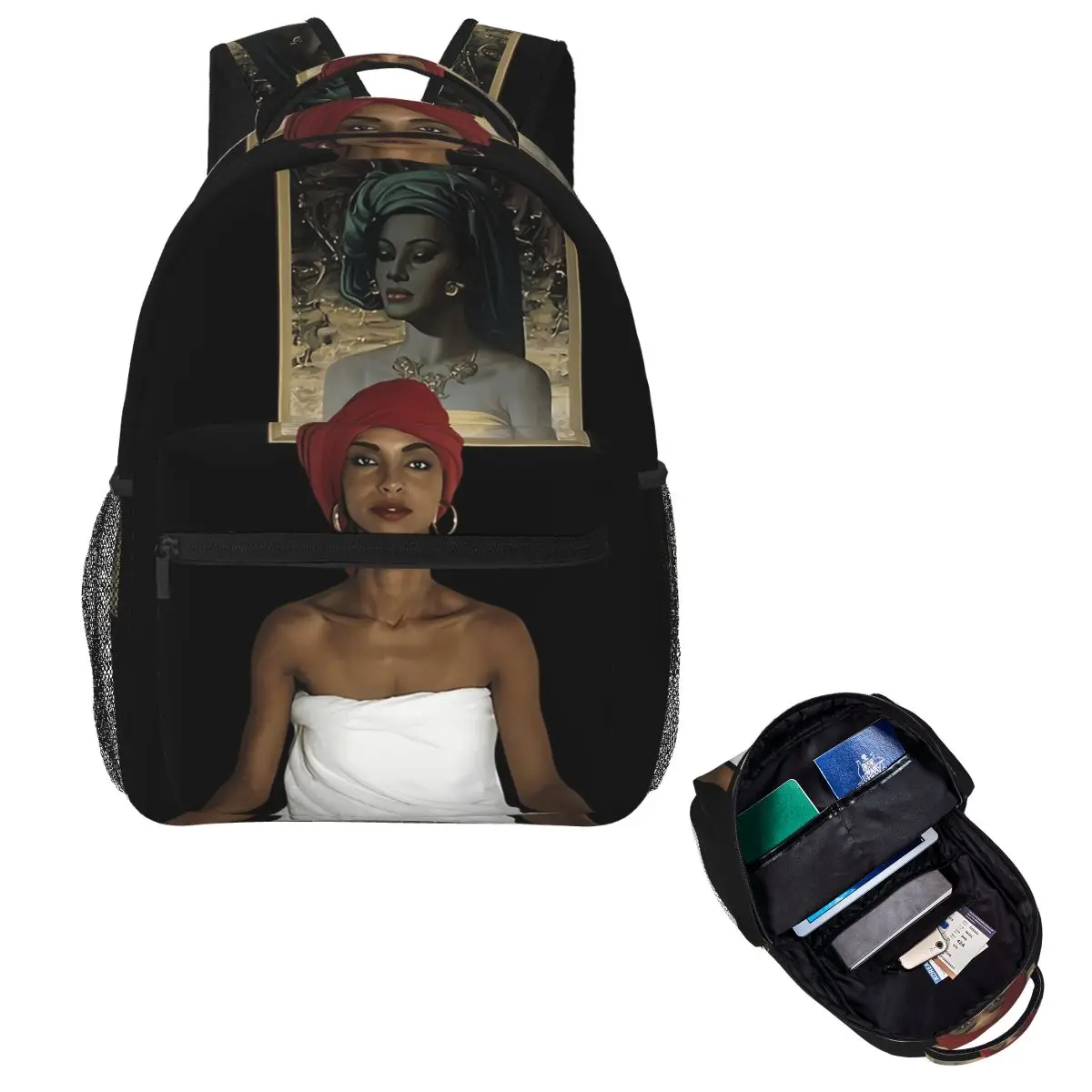 Relax Sade Adu Pose Calidad Meme Student Backpack School Bag Hiking Travel Daypack for Boys Girls Fashion Bookbag Shoulder Bags