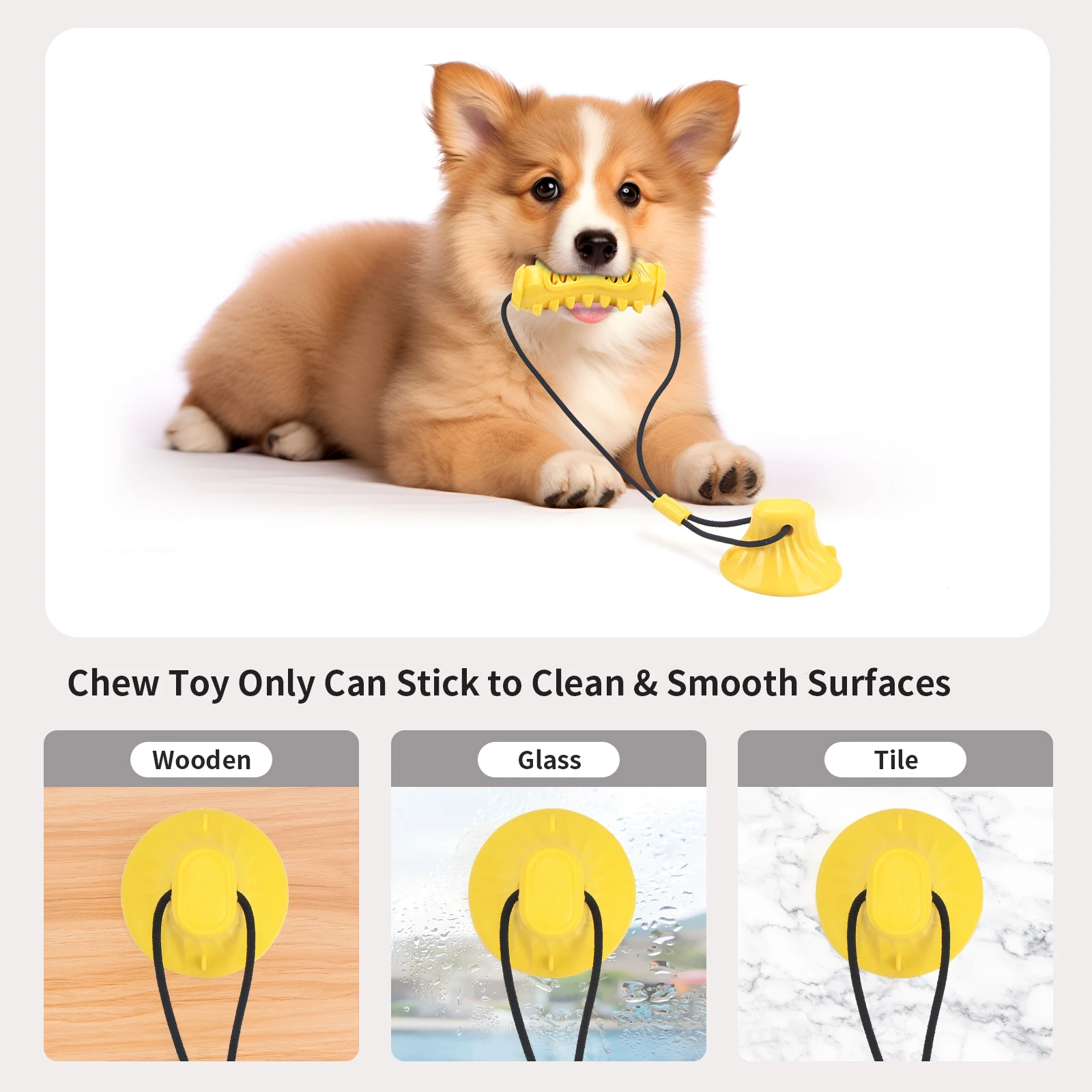 Dog Grinding Toys Suction Cup Rope Chew Toys Interactive Leaking Food Ball Teeth Cleaning Bite Resistance Toys Pet Products