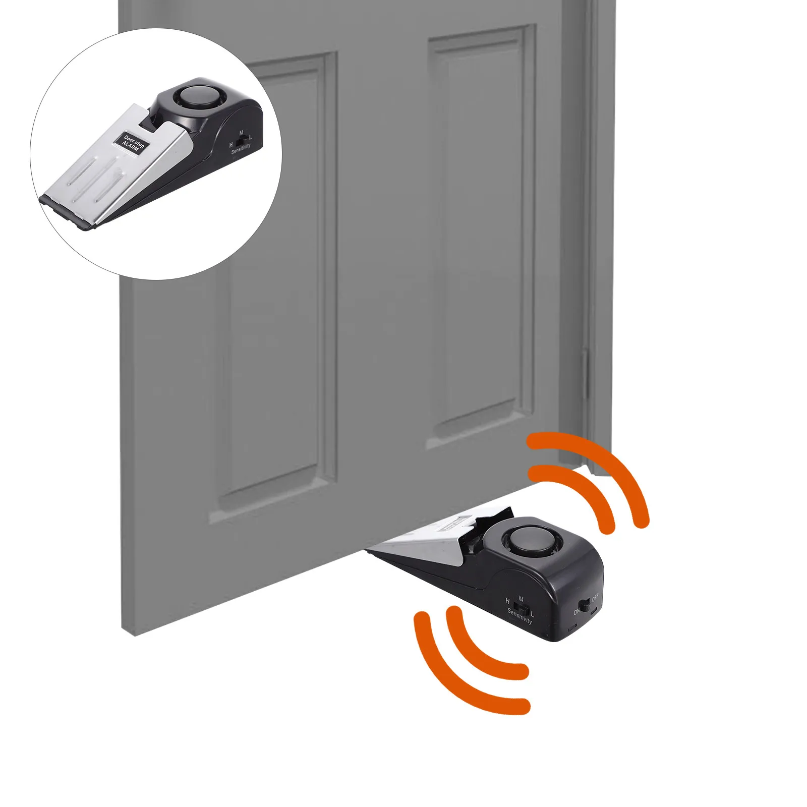 

Smart Door Stopper Alarm Design Non Skid Wedge for Home Safety Press Type Door Holder for Family Protection and Wind Resistance