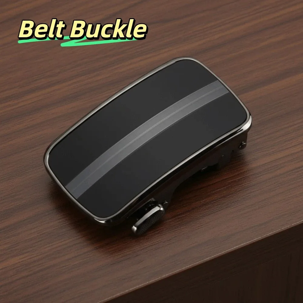

Alloy Wide Waistband Buckle Black 3.5CM Men Alloy Belt Buckle Texture Replaceable Accessories Belt Automatic Buckles Party