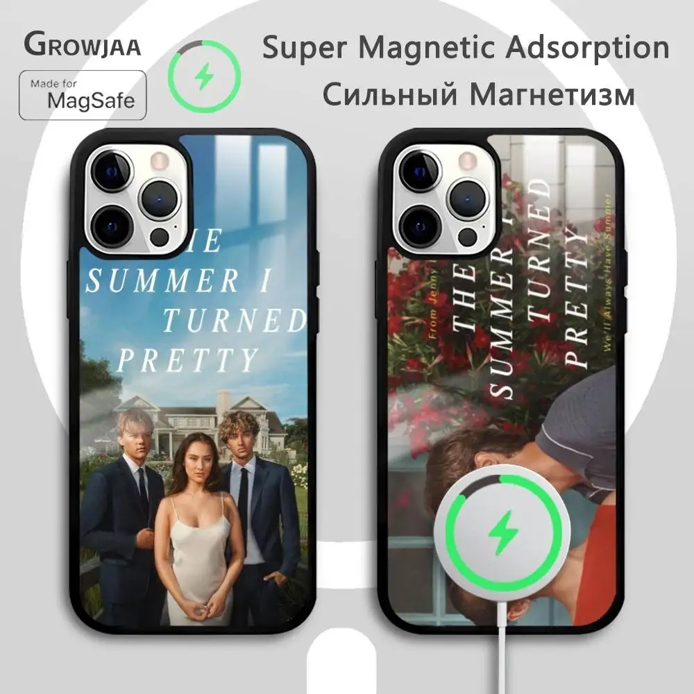 

Summer I T-Turned Pretty Phone Case For IPhone 16 15 14 13 12 11 Pro Max Plus Mini Magsafe Mirror Wireless Magnetic Cover