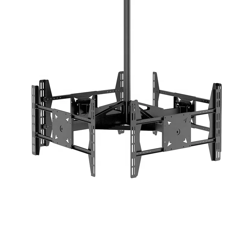 90 Degree Rotation Tilt Flat 4 Screens Flip Down Ceiling TV Wall Mount