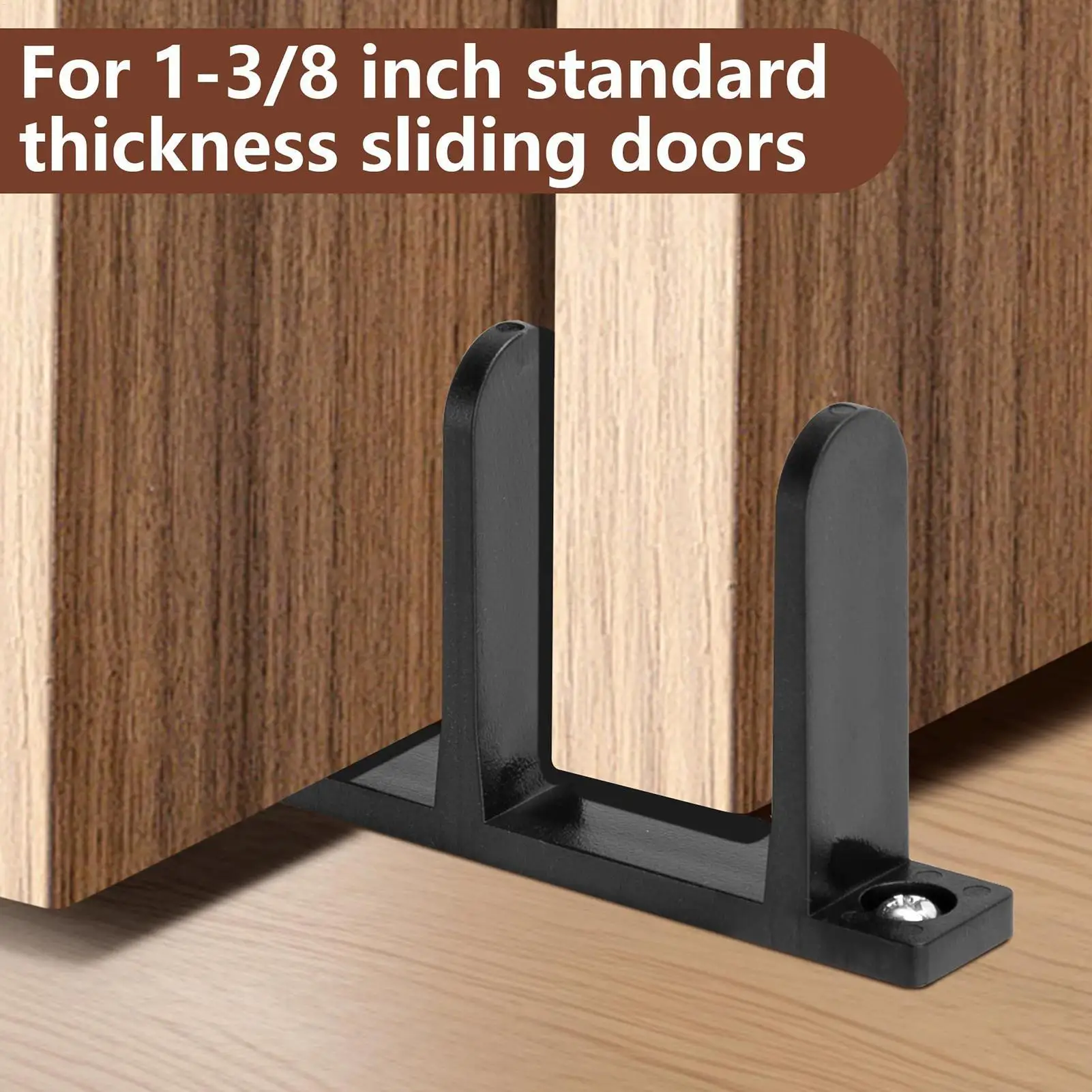 Sliding Door Guide 4 Pieces Sliding Closet Door Bottom Guide Stable Hardware With Screws Replacement Parts Bypass Track For