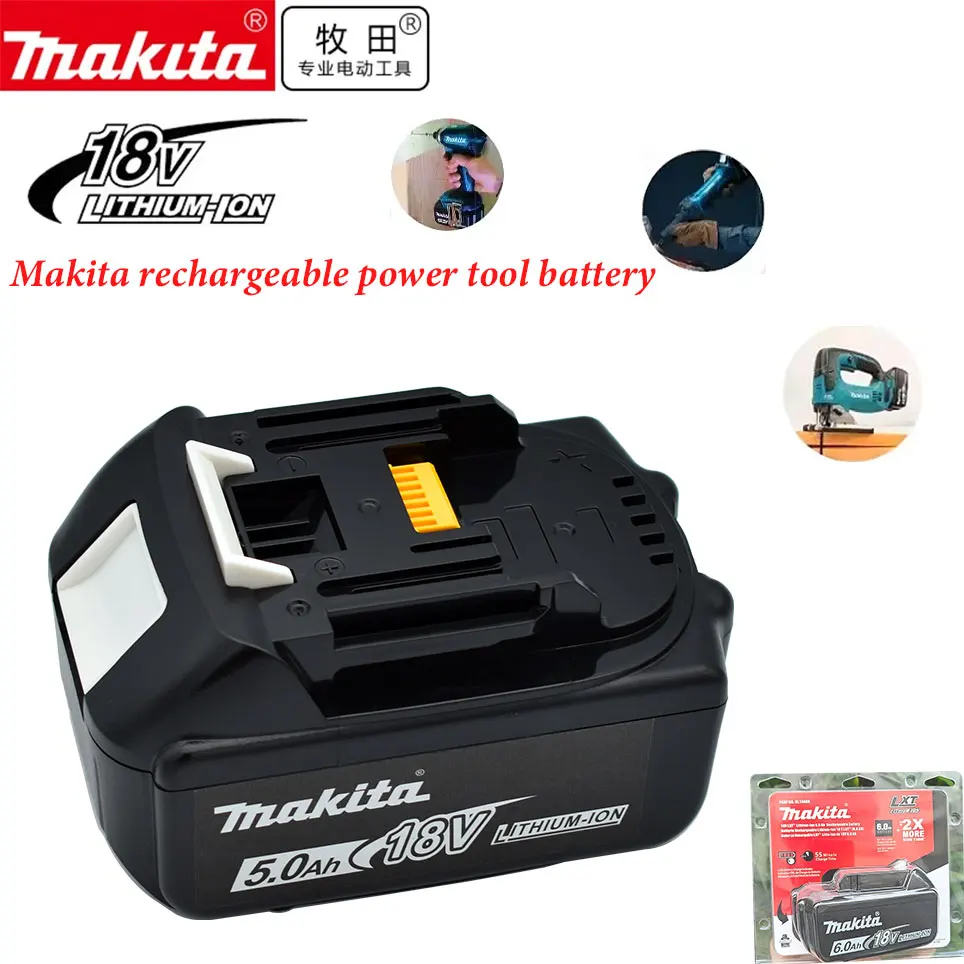 

18V 5.0Ah Makita Original With LED lithium ion replacement LXT BL1860B BL1860 BL1850 Makita rechargeable power tool battery 5000