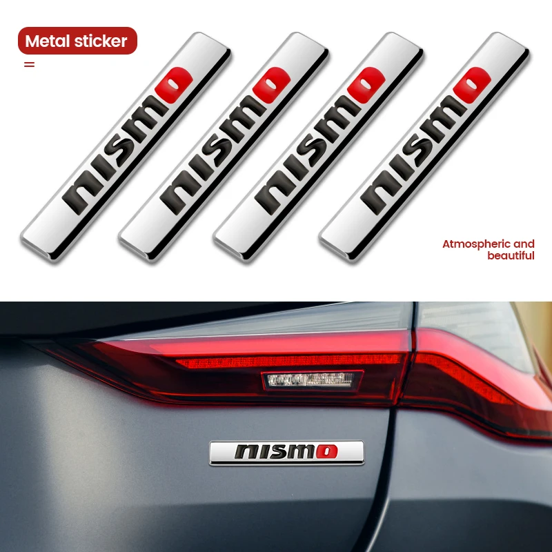 Adesivo de metal para corpo de carro, porta lateral, janela, emblema decorativo para nissan nismo qashqai gtr tiida folha juke teana note almera