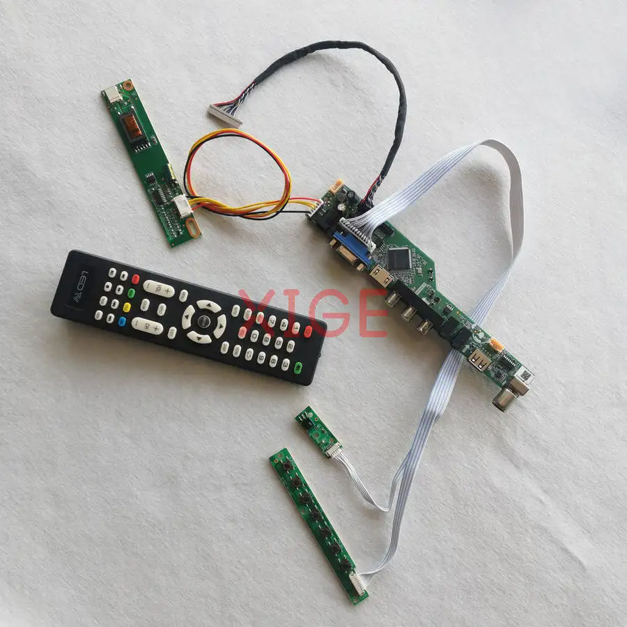 

Monitor Controller Board Fit HT14X11 L141X1 CLAA141XC01 LQ141X1LH43 1-CCFL 20 Pin LVDS 1024*768 USB+AV+VGA+HDMI 1024x768 DIY Kit