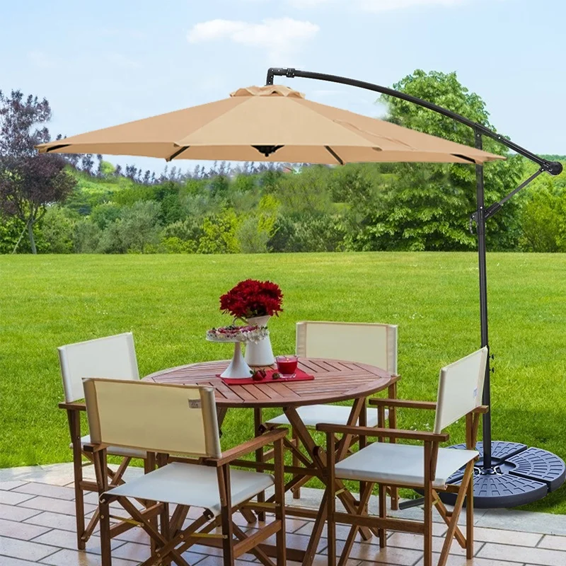 Hot Sale 10ft Adjustable Outdoor Patio Parasol Foldable Banana Garden Umbrella for Hotels Warehouses Offset Hanging Design