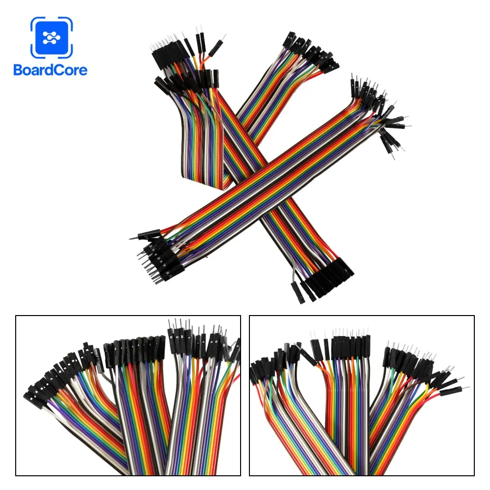 60-300 قطعة 20 سنتيمتر 20Pin دوبونت خط أنثى إلى أنثى ، ذكر إلى أنثى + ذكر إلى ذكر إلى أنثى لتقوم بها بنفسك اللوح طقم أسلاك توصيل معزز