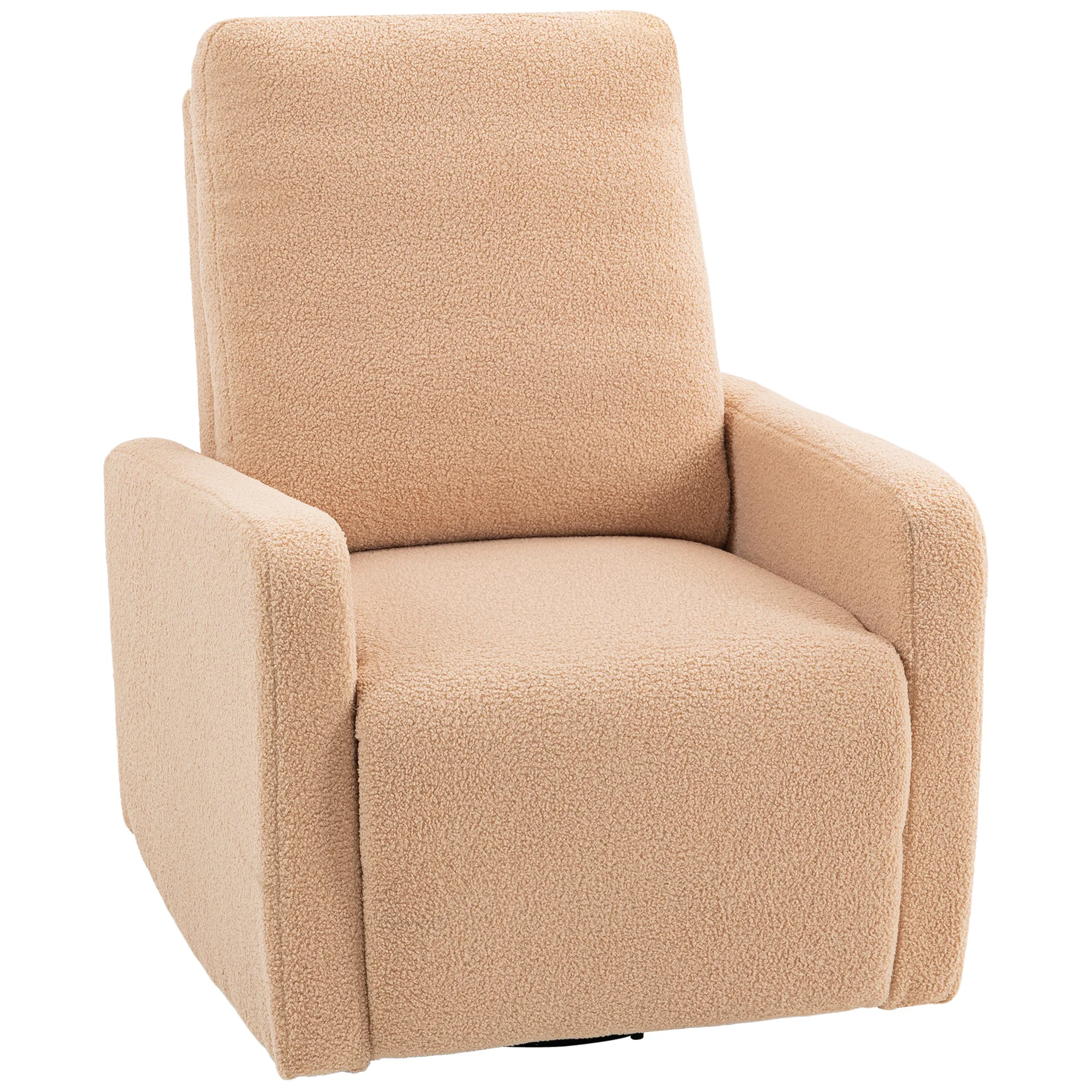 HOMCOM Sillón Relax Reclinable Manual con Reposapiés Función de Balanceo Marrón