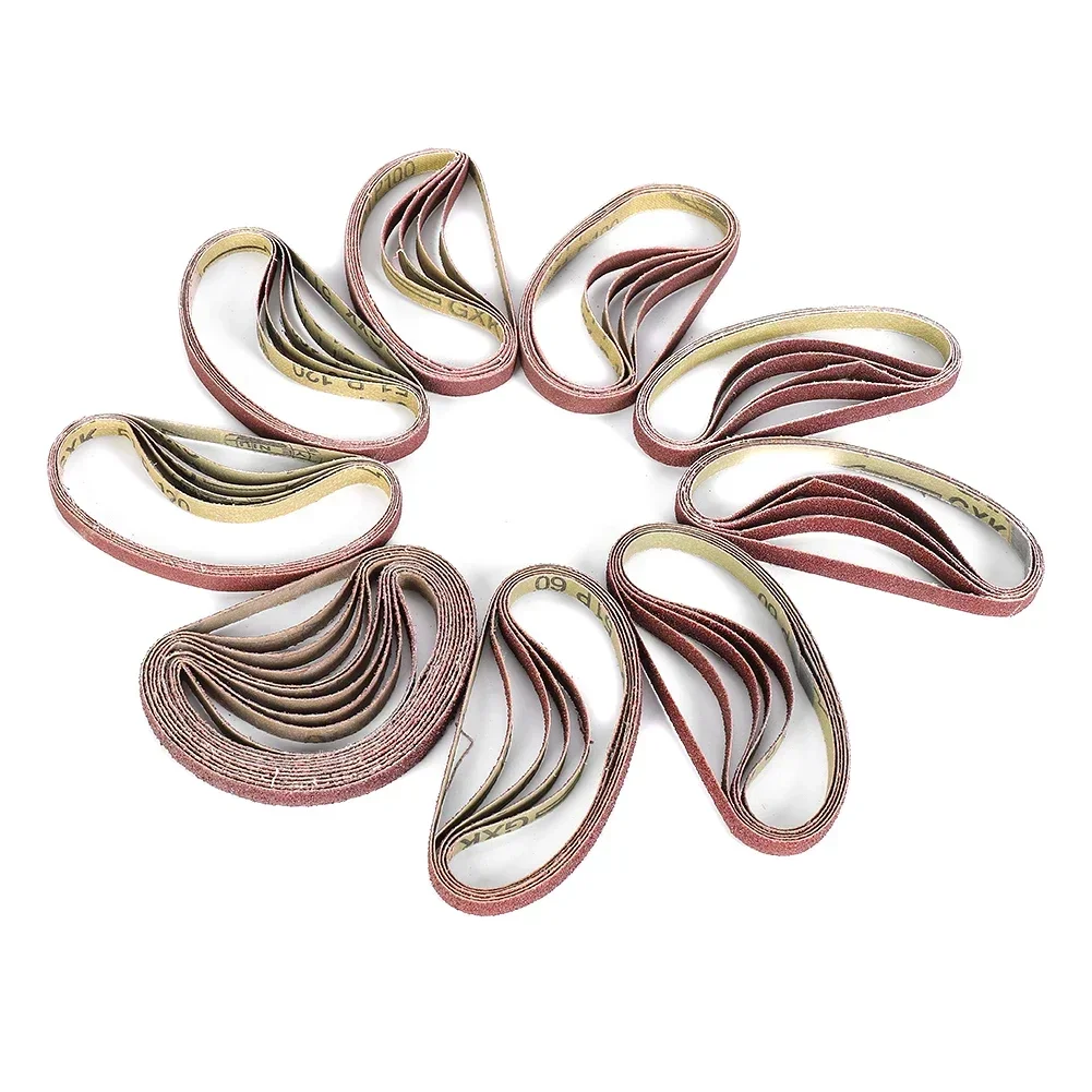 Imagem -02 - Conjunto Lixa Cintos Abrasivos para 10x330 mm Lixadeiras Arquivo Lixadeiras Lixadeira Ferramentas Abrasivas Moagem de Madeira Polimento 50 Peças