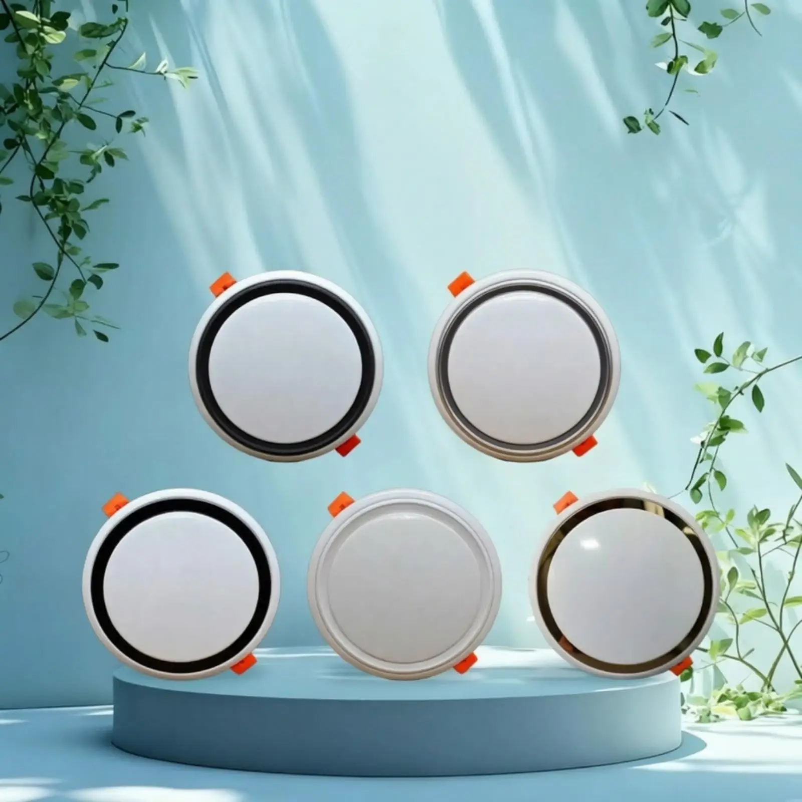 Ceiling Air Vent Round Plastic Adjustable Rotating Outlet Cover for HVAC Supply Exhaust Return Ventilation Duct