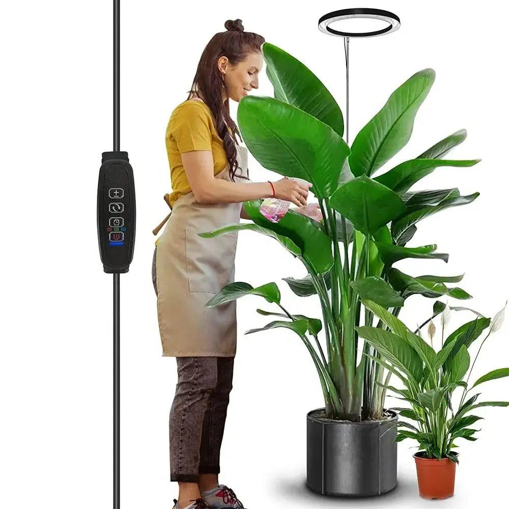 

USB-1 светодиодная лампа для растений с регулируемой высотой, полный спектр, 3 таймера, для больших комнатных растений