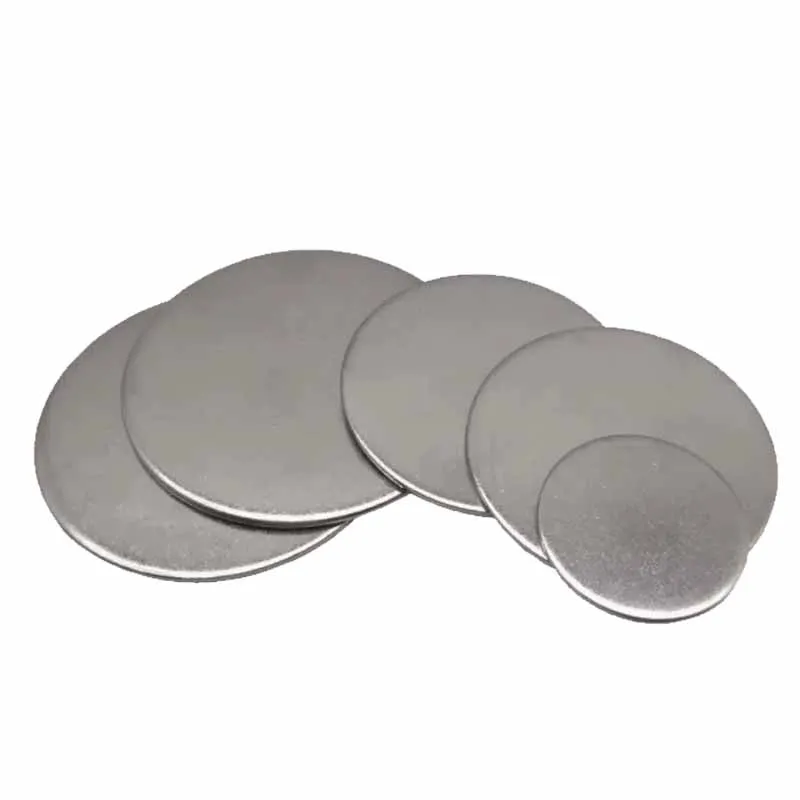 1/2/5/10pcs 304 Stainless Steel Round Plate Circular Sheet 304 Disc Flat-plate Round Disk Diameter 6-100mm and Thick 1-2.7mm