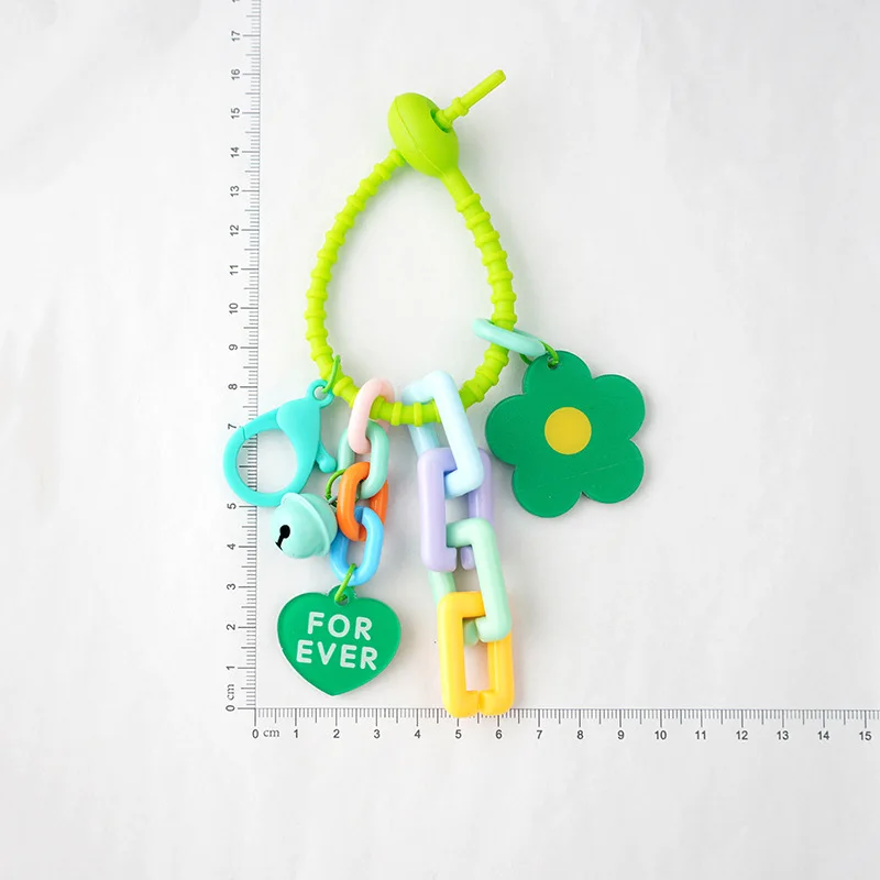 1Pcs Candy Color Plastic Sunflower Keychains Bag Pendant Fashion Acrylic Car Key Rings Headset Case Decorations Accessories