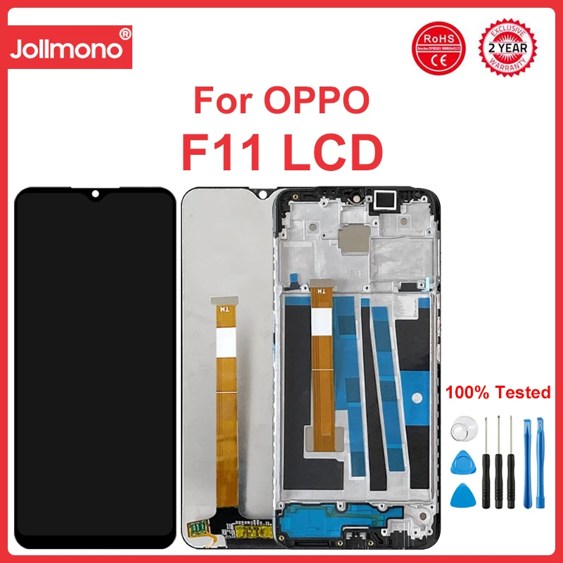 

For OPPO F11/F11 Pro LCD Display With Frame Screen Touch CPH1913 Digitizer Assembly CPH1969