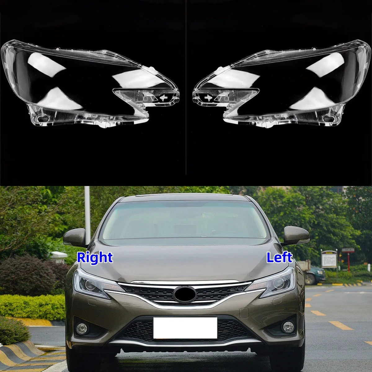 

For Toyota Reiz 2013 2014 Front Headlamp Cover Headlight Shade Transparent Lamp Shell Mask Replace Original Lampshade Plexiglass