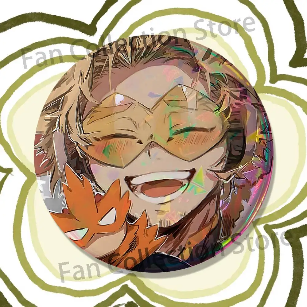 My H-Hero Anime Hawks Emaille-Pins, lustige Cartoon-Figuren, Abzeichen, Modeschmuck, Accessoires, runde Snap-in-Brosche für den Rucksack – Detail 15