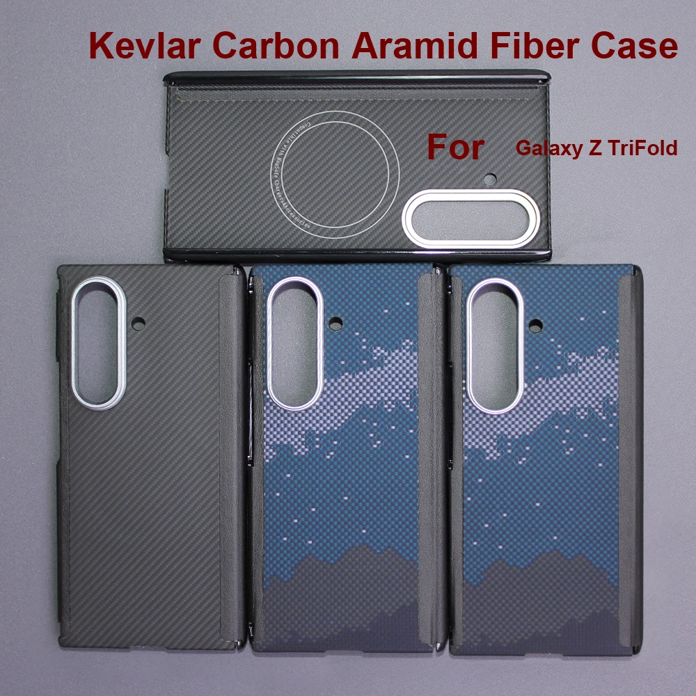 

Арамиальный магнитный чехол из углеродного волокна для samsung galaxy z тройной кевларовой ткани, тонкий жесткий легкий чехол, магнитный черный премиум-класса