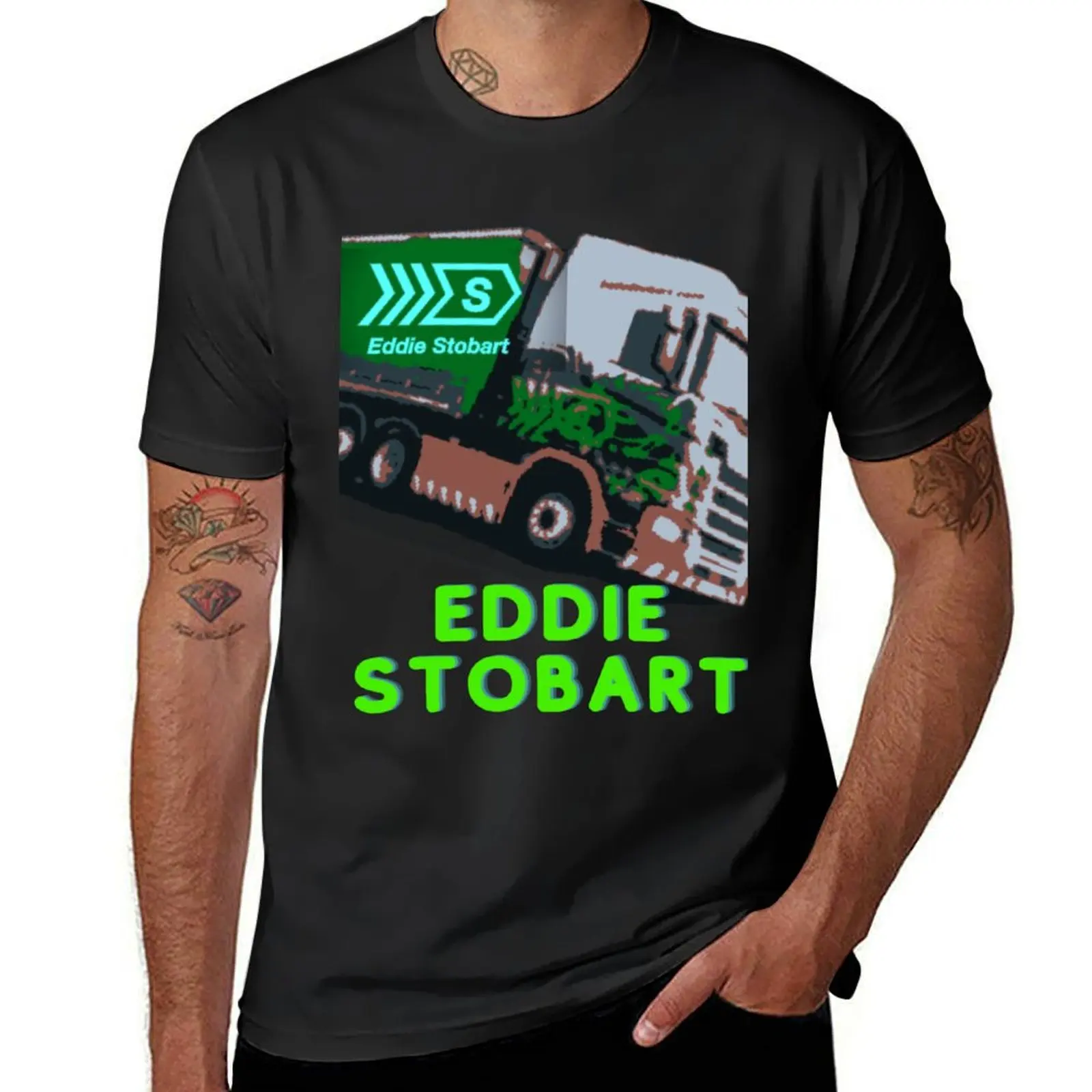 Eddie Stobart Art T-Shirt sweat vintage clothes oversized t shirt men