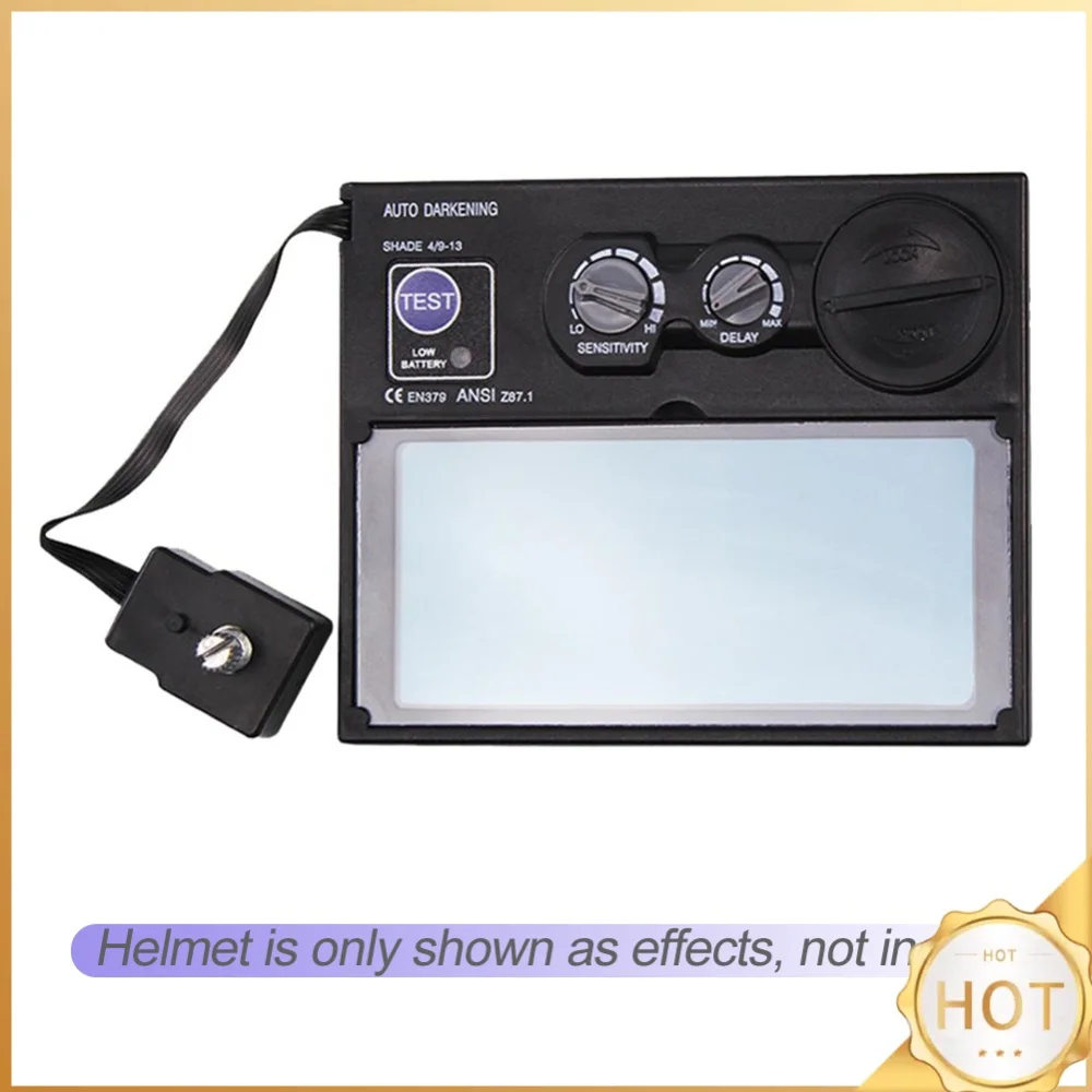 Solar Panel Welding Helmet Eyes Protector Auto Darkening Welder Helmet Eyes Lens Filter LCD Dimming Screen for Welder Supplies