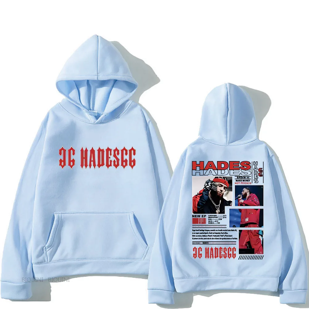 Hades 66 rapero con capucha estampado gráfico hombres Harajuku Grunge sudadera manga larga Moletom Casual jerseys ropa de lana