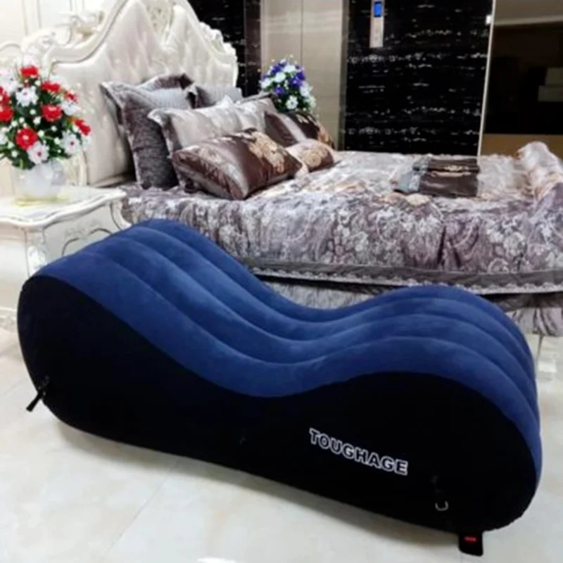 

Toughage Sex Sofa Inflatable Pillow Air Chair Bed Bondage Furniture with Cuffs Sexual Position Pad Erotic Wedge Cushion Couple