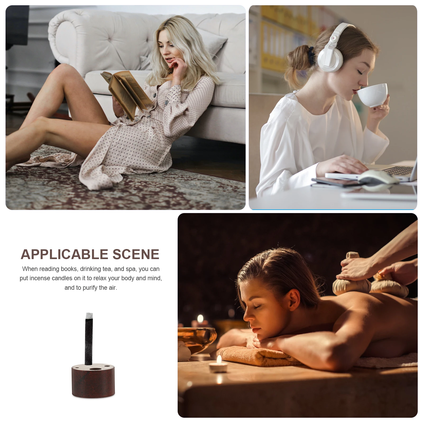 

Brass Incense Holder Multi-Hole Compact Design Rustic Finish Resistant Ideal for Relaxation and Air Purification