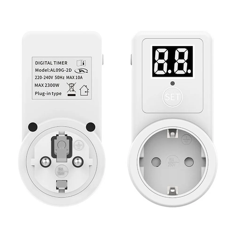 

2 Digit Display Timer Universal EU Timing Socket Electronic Digital Countdown Switch Mechanical 220-240V Kitchen Tool