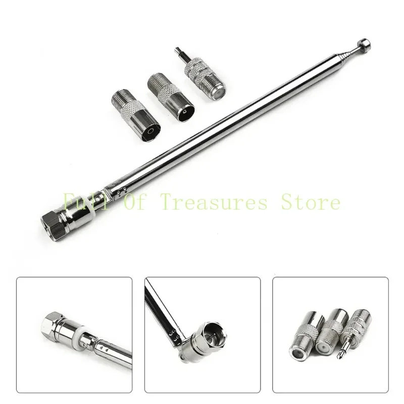 

1 комплект, телескопический DAB FM-радио, антенный адаптер, Hi-Fi AV-приемник, мини-система, длина антенны 750 мм, 7 секций, универсальный