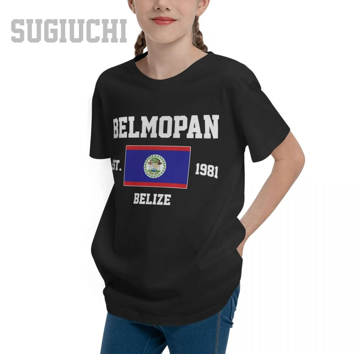 Unisex Youth Boy/Girl Belize EST.1981 Belmopan Capital T-shirt Kids tshirt tee 100% Cotton T Shirt o-neck short sleeve Children