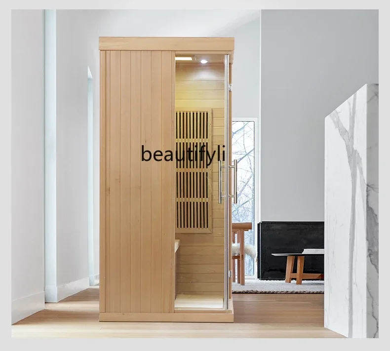 cn8617 ss Red light wave sweat sauna room Carbon crystal heating plate Wooden household tourmaline physiotherapy sweat room