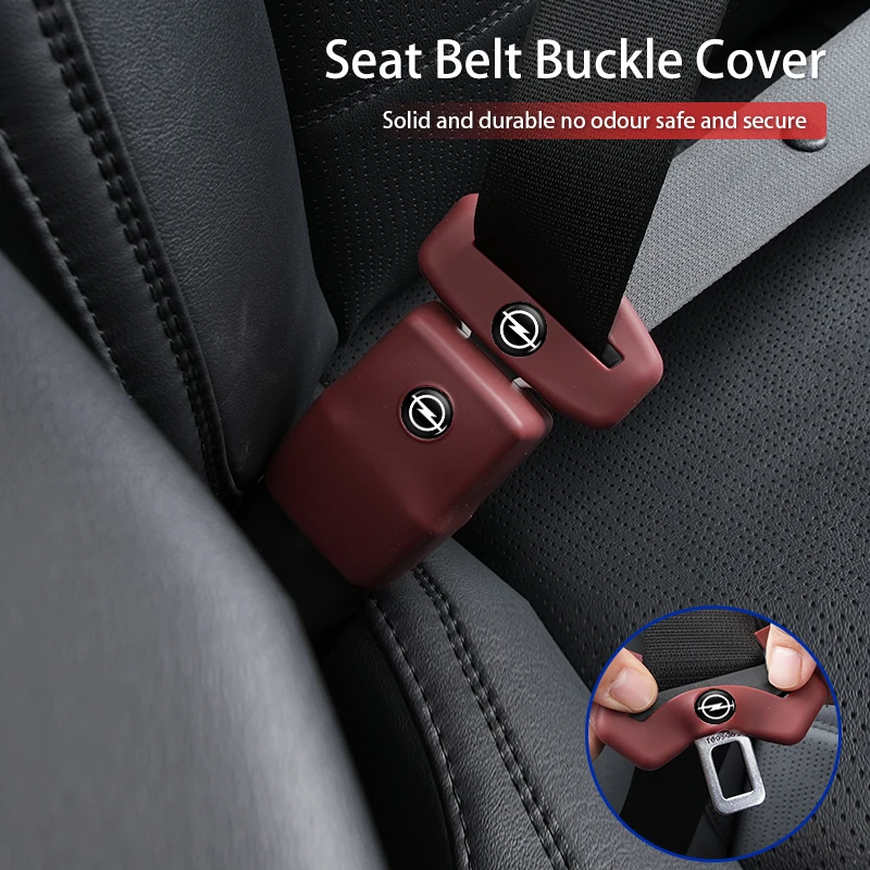 Car Silicone Seat Belt Buckle Covers Scratch-Resistant Protective Covers Car Interior Accessories For Opel Corsa Astra Insignia