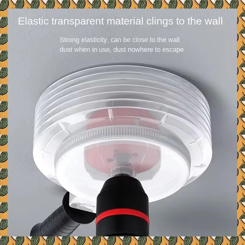 

A77I 2Pc Electric Hammer Drill Dust Collector Hole Opener Dust Collector Cover Dustproof Hole Saw Drill Bit Cover With Handle