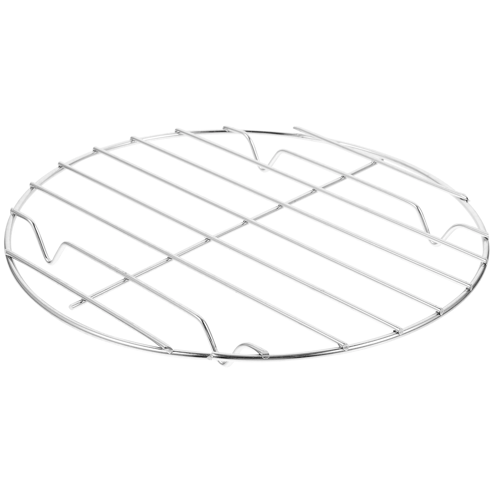 

Stainless Steel Meat Net Grilling 22Cm Round Fish Vegetable Roast Rack Pizza Baking Tool Even Heat Bbq Grill No Tray Included
