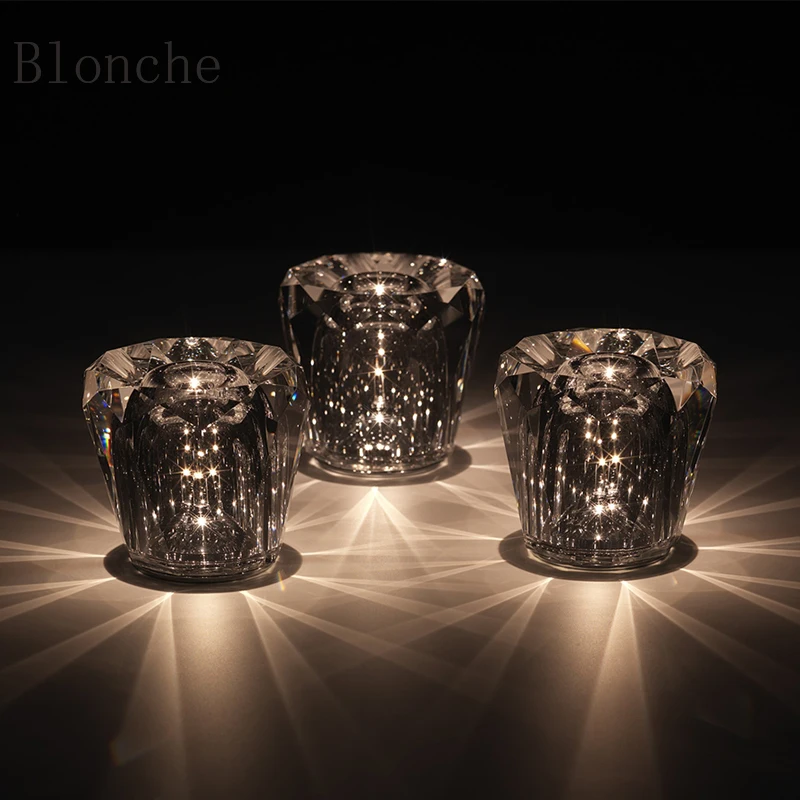 Retro K9 Crystal Diamond Table Lamp Restaurant Bar Table Lamp Creative Decoration Night Light Bedroom Bedside Lamp