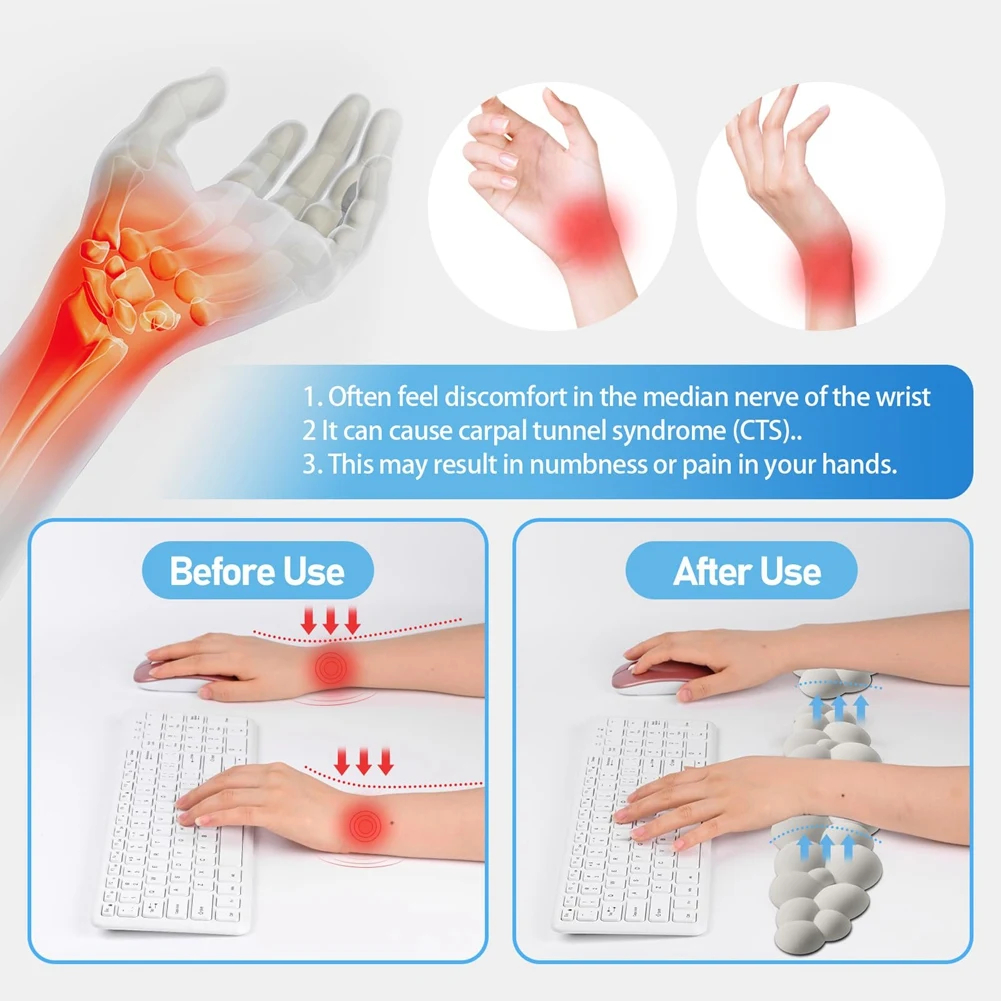 

Cloud Wrist Rest Pad Kit Keyboard Wrist Rest Mouse Wrist Rest Memory Foam Palm Rest For Keyboard Mouse Non-Slip