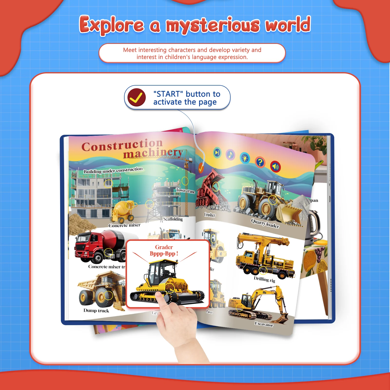 

English Point Reading Books Children's Early Educational Toys Montessori Smart Multifunctional Book For Toddler Learning English