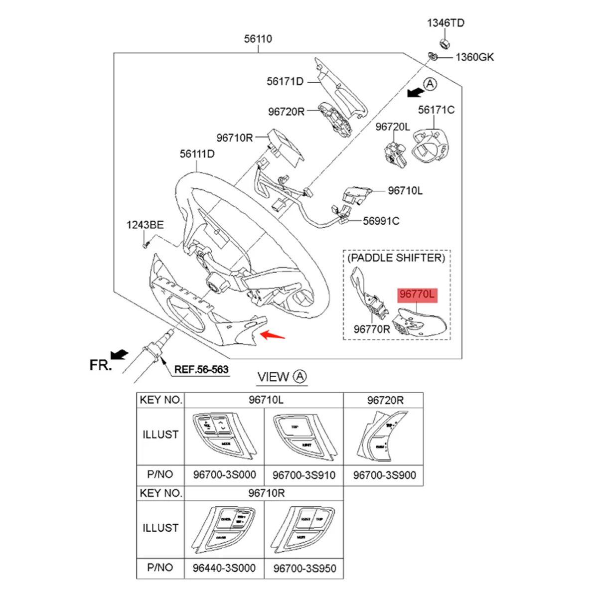 Car Steering Wheel Cover Multi-Function Shift Paddles Switch With Harness Kit For Hyundai Sonata 2011-2014