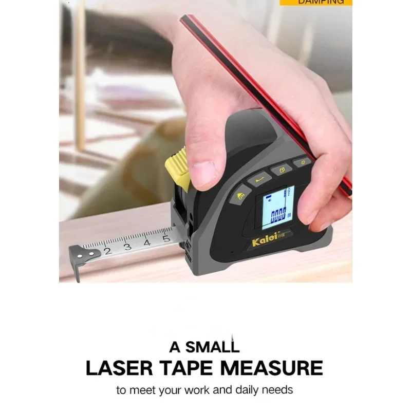 デジタル格納式ロールコード距離計、レーザー巻尺、距離計、木工、測定ツール、5m、40m