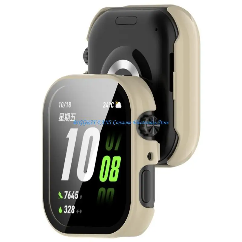 

F68B Watch Screen Protector Film Shell Case with Tempered Glass Film Protective Cover for ROSSINI 2i Watch Scratchproof Case