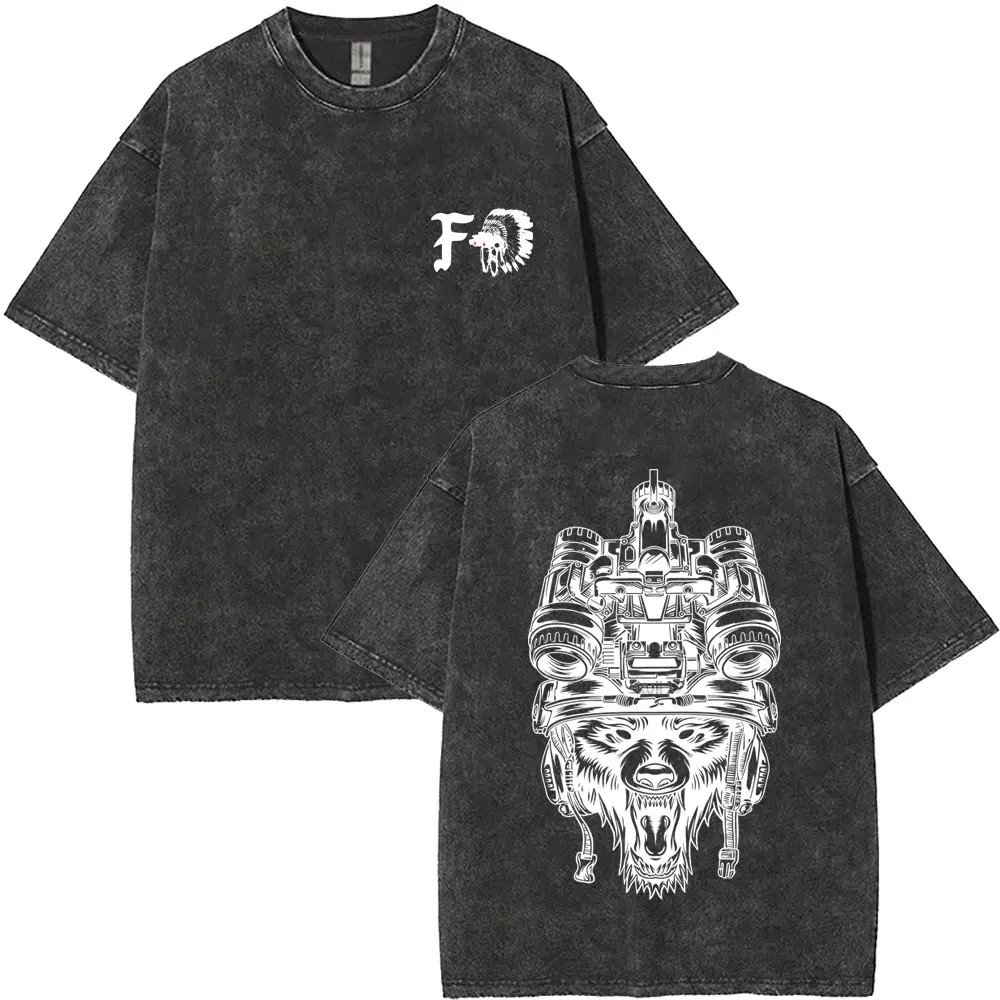 

Washed Vintage T-shirt Gbrs Forward Observations Group T Shirts Men Women's Fashion Oversized Streetwear Funny Skeleton Tshirt