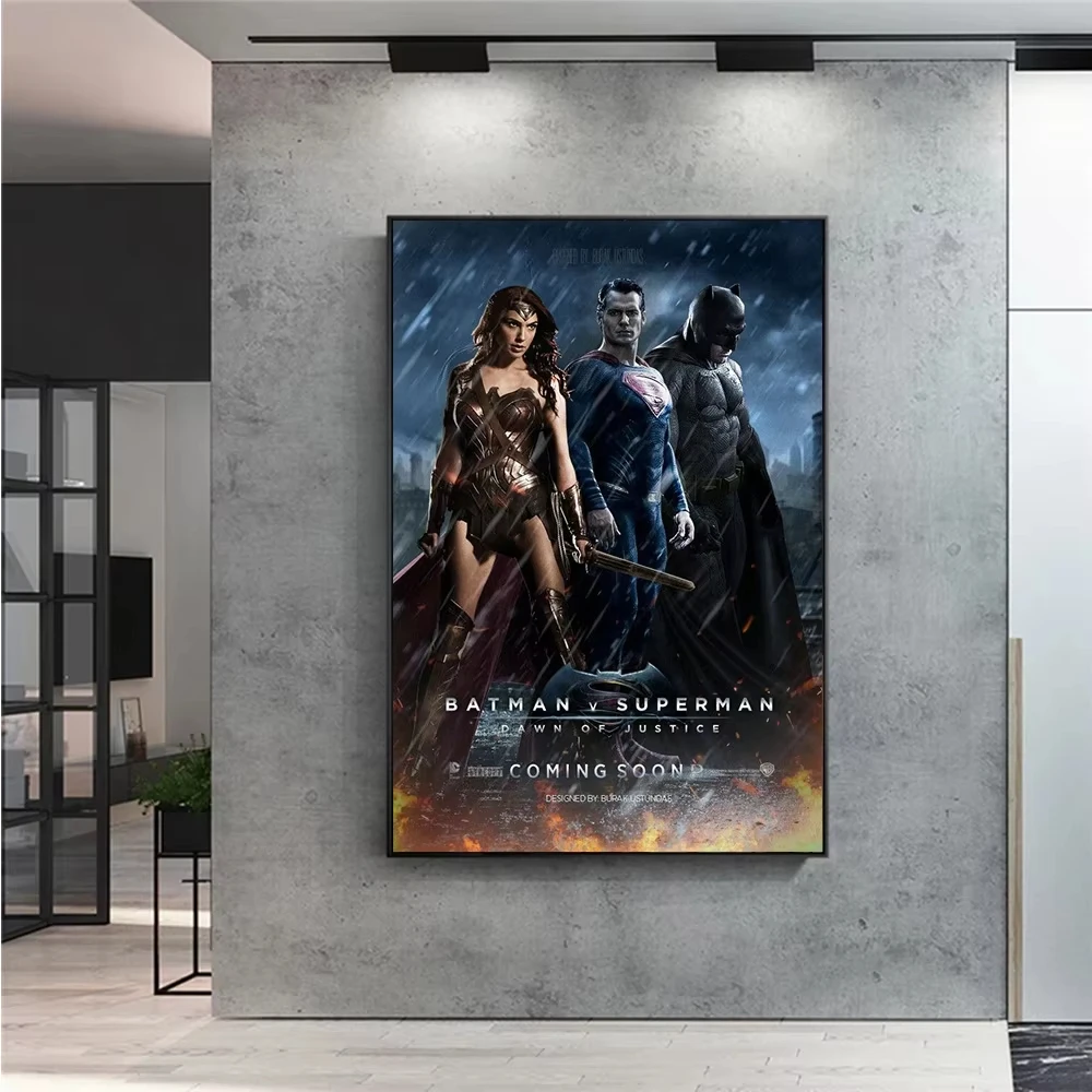 Superman And Batman Superhero Justice League DC Movie Prints Poster Canvas Painting Modern Wall Art For Living Room Home Decor