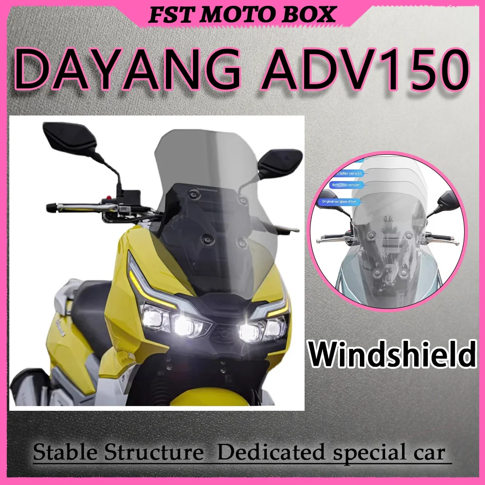 FOR Dayang ADV150 Custom Tailored Heightened Chest-Protecting Windshield for Specific Models Seamless Original Installation