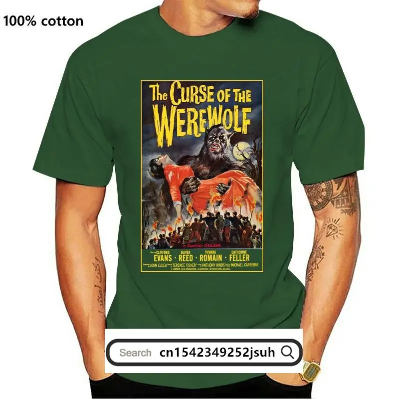 

New The Curse Of The Werewolf Movie Poster Mens Funny Tshirts Men Streetwear 2021 Tshirt 3D Print T Shirt Custom